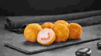 Блюдо Рисовые шарики с лососем меню Суши Мастер Рисовые шарики с лососем меню Суши Мастер