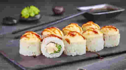 Блюдо Нежный с курицей запеченный меню Суши Мастер Нежный с курицей запеченный меню Суши Мастер