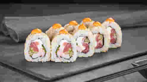 Блюдо Креветка с тунцом меню Суши Мастер Креветка с тунцом меню Суши Мастер