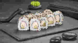Блюдо Калифорния каппа маки в кунжуте меню Суши Мастер Калифорния каппа маки в кунжуте меню Суши Мастер