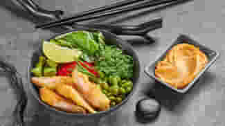 Блюдо Поке с креветкой панко меню Суши Мастер Поке с креветкой панко меню Суши Мастер