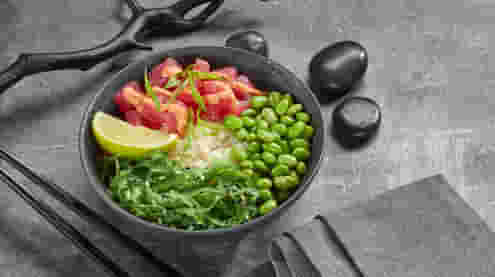 Блюдо ПОКЕ с тунцом меню Суши Мастер ПОКЕ с тунцом меню Суши Мастер