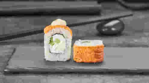 Блюдо Филадельфия лайт запеченная меню Суши Мастер Филадельфия лайт запеченная меню Суши Мастер