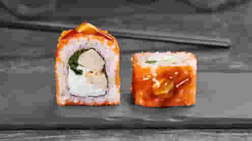 Блюдо Ролл Острый с курицей меню Суши Мастер Ролл Острый с курицей меню Суши Мастер