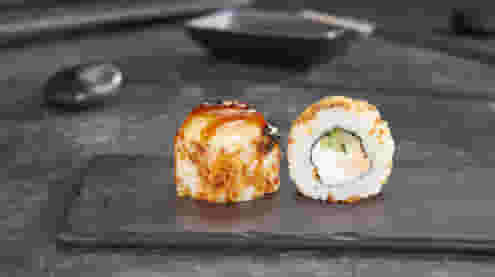 Блюдо Ролл Чесночный драйв запеченный меню Суши Мастер Ролл Чесночный драйв запеченный меню Суши Мастер