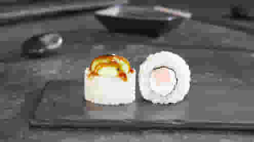 Блюдо Ролл Зелёный вайб запеченный меню Суши Мастер Ролл Зелёный вайб запеченный меню Суши Мастер