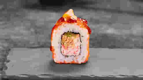 Блюдо Калифорния сяке терияки меню Суши Мастер Калифорния сяке терияки меню Суши Мастер