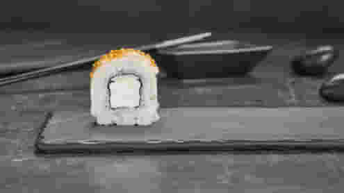 Блюдо Ролл Сырный вулкан меню Суши Мастер Ролл Сырный вулкан меню Суши Мастер