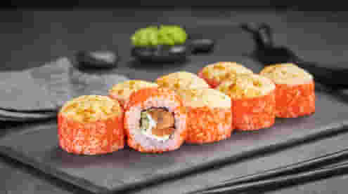 Блюдо Монако запеченный меню Суши Мастер Монако запеченный меню Суши Мастер