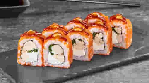 Блюдо Ролл Острый с курицей меню Суши Мастер Ролл Острый с курицей меню Суши Мастер