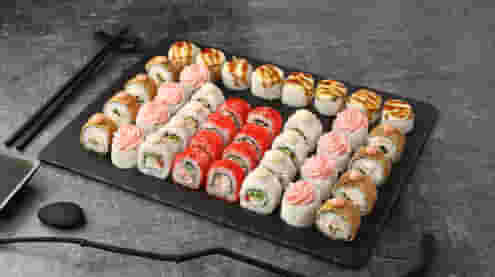 Блюдо Сет Пальчики оближешь меню Суши Мастер Сет Пальчики оближешь меню Суши Мастер