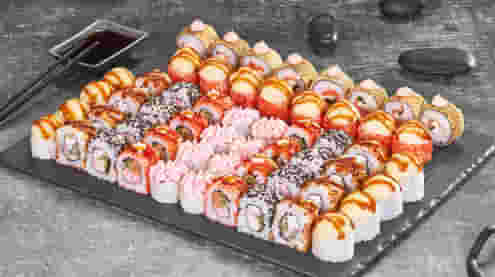 Блюдо Сет Перемена меню Суши Мастер Сет Перемена меню Суши Мастер