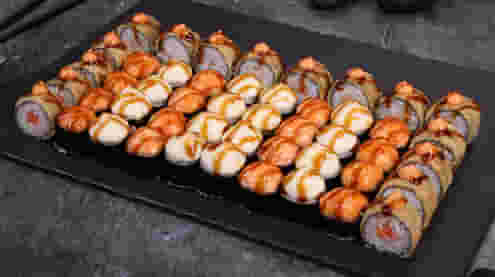 Блюдо Сет Запеченные маки меню Суши Мастер Сет Запеченные маки меню Суши Мастер